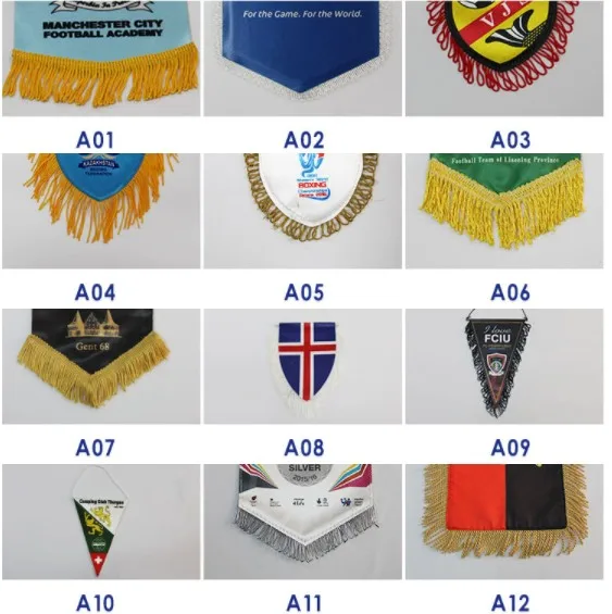 Heat Transfer Printing Custom Team Pennant Banners Football Club