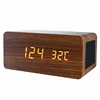 Creative Charming Wooden Wireless Phone Charger LED Alarm Clock With 4.2/5.0 Stereo Audio Speaker