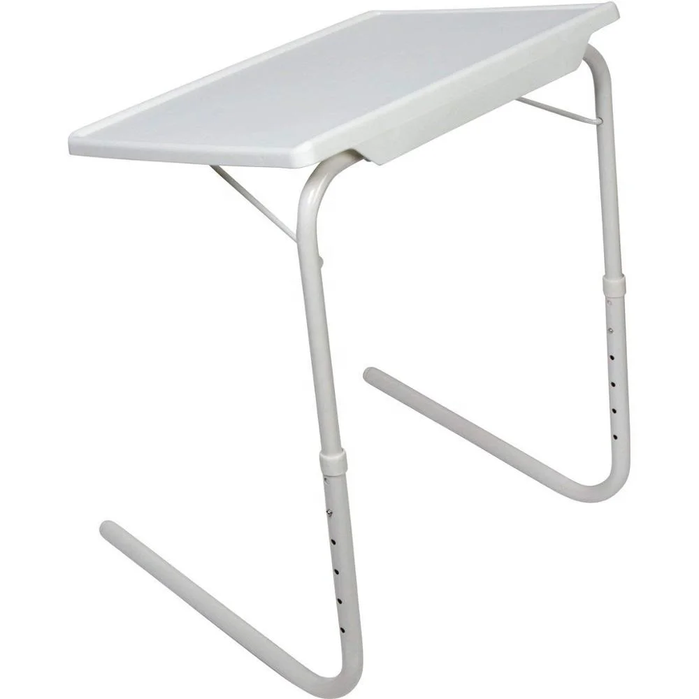 
Multi function white Adjustable lazy folding computer sit stand home office mobile laptop desk desk for indoor or outdoor 