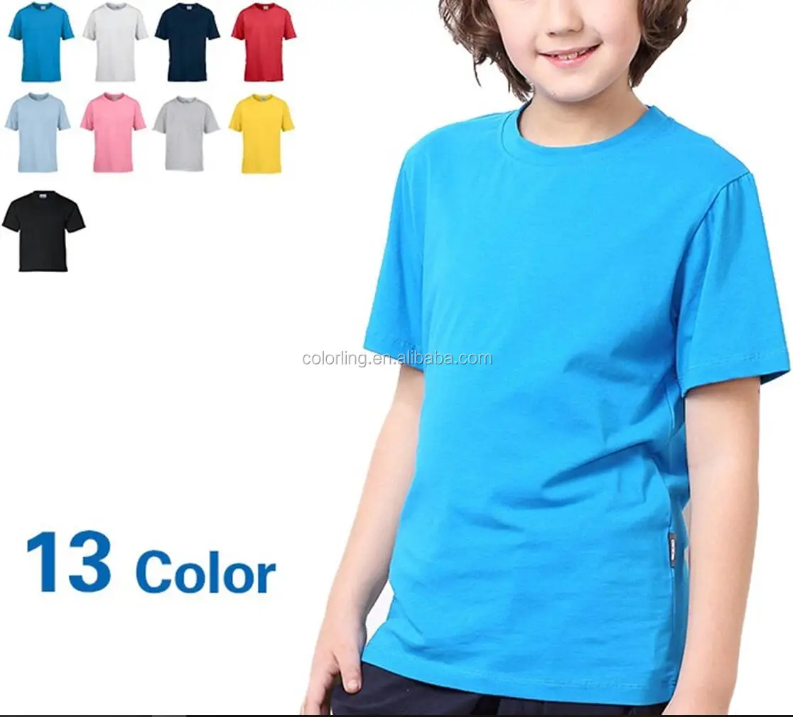 Paquete básico de camiseta de cuello alto para niños en varios colores.