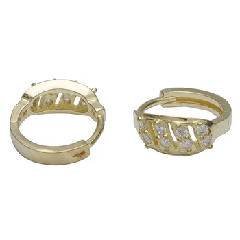 Wholesale Price Gold Plated Cz Stone Hoop Huggie 14k Earrings Factory China - Buy 14k Earrings ...