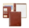 genuine cow leather document holder office writing portfolio file folder