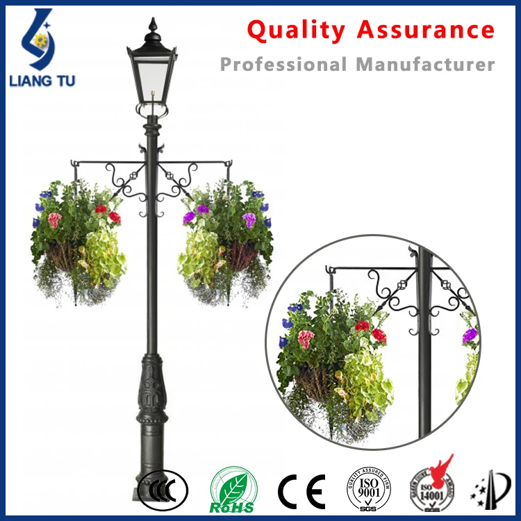 Outdoor Lighting One Light Lamp Post And Planter With Plants Hanger Outdoor Lighting One Light Lamp Post And Planter With Plants Hanger