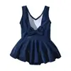 /product-detail/pure-color-v-neck-kids-girl-swimwear-child-sportswear-with-bow-62129870686.html