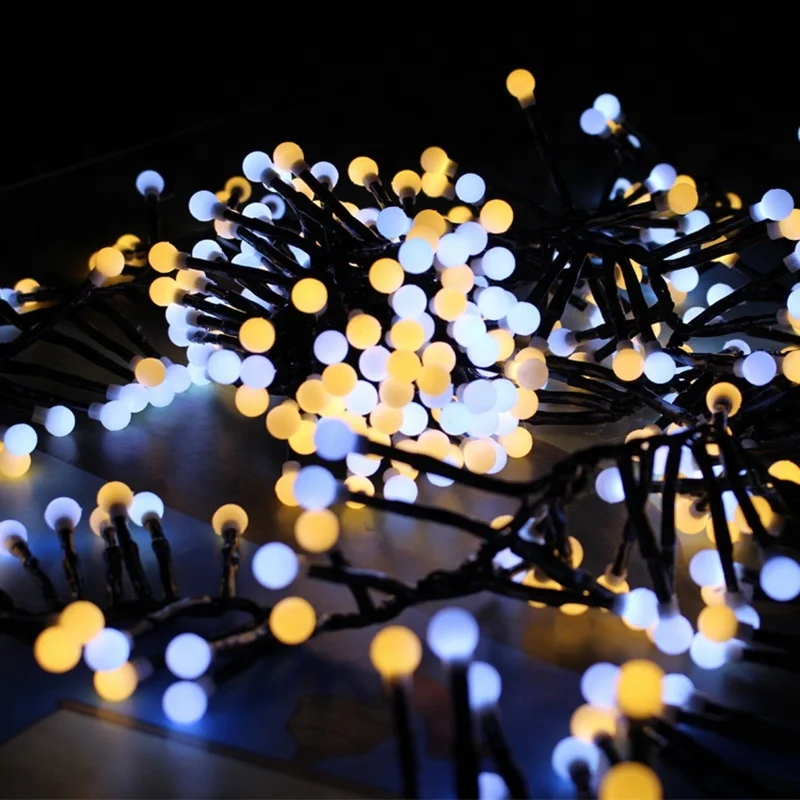 3M LED Twinkling firecracker shape led cluster christmas lights with 400 led globe ball bulb light