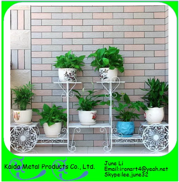 New Wrought Iron Bicycle Garden Basket Flower Pot Holder Product On