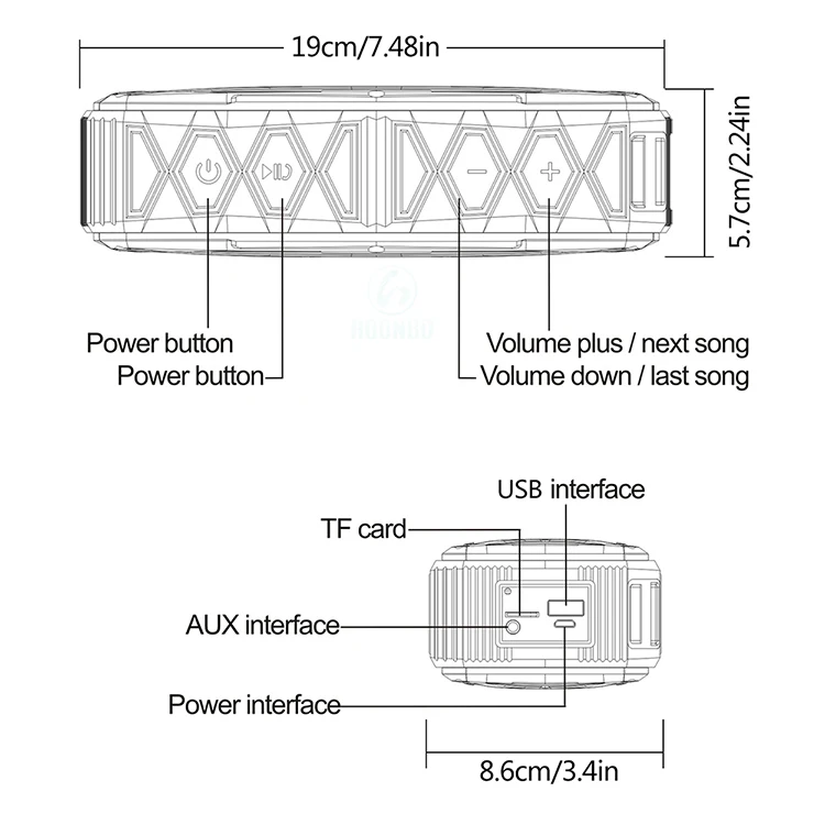 Bluetooth Speaker with Power Bank Waterproof 4500mAh Backup Battery