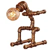 Creative iron pipe loft Edison LED eye protection industrial retro gift coffee bar water pipe robot lamp
