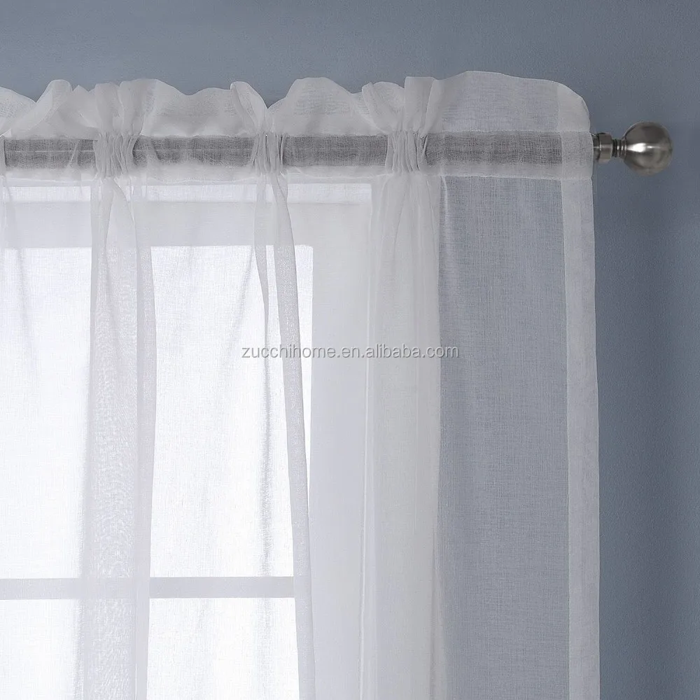 Cheap White Sheer Voile Window Organza Light Curtain Terylene Fabric
