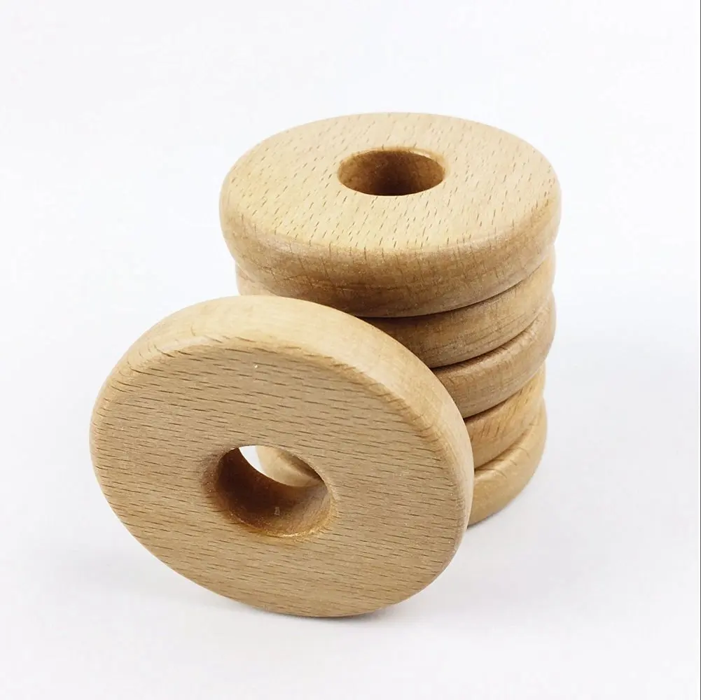 Teething Beads | eBay Buy 5pc Eco-friendly Safe Wooden Donut Rings Natural ...