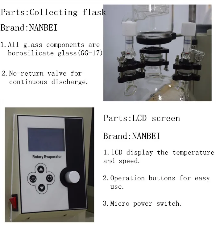 No-return valve control electric 5l rotary evaporator