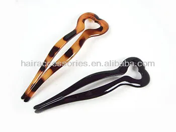 Vtg Salmon Hair Pin Comb Tiara Faux Tortoise Shell Antique