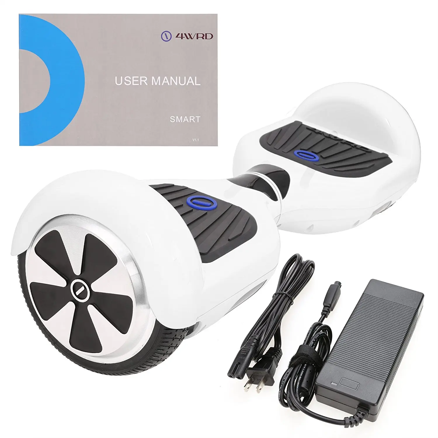 SURFUS 6.5" Waterproof Hoverboard with Buffing Shell UL 2272 Certified Self-Balancing Scooter with LED lights, White