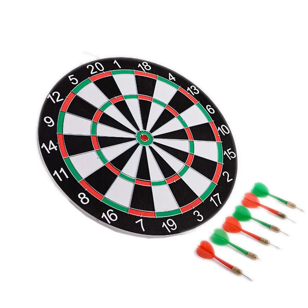 17inches 6 Darts Custom Printing Sisal Bristle Dartboard Dart Board Set