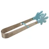 Lovely Palm Shaped Silicone Kitchen Food Serving Tongs With Stainless Steel Handle Head