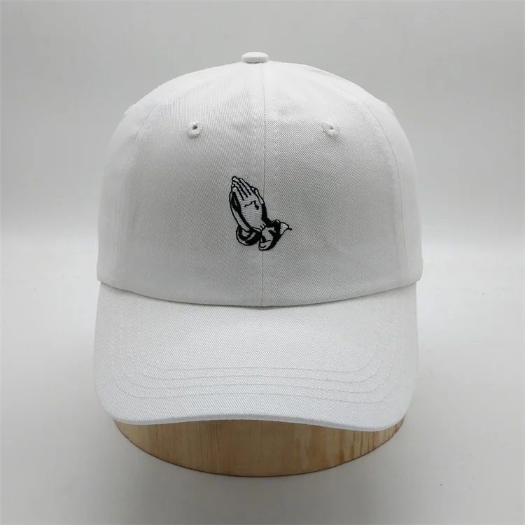 Custom Meidiney 6 Panel Cotton Unstructured Clapping Hands Embroidered ...