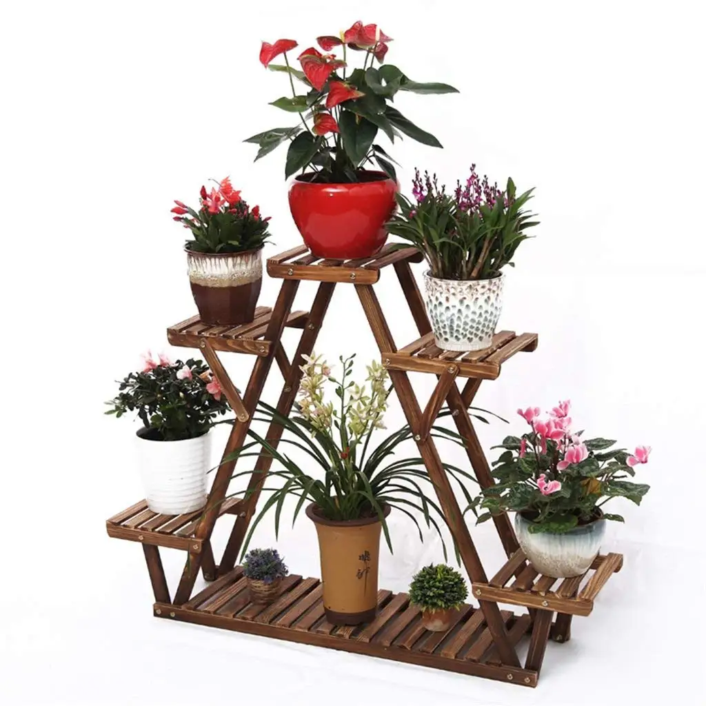 Garden Racks Shelves Find Deals On Line Get Quotations Flower Racks Wooden Standing Shelf Corner Shelves With Garden Plant Display For Pots Holder