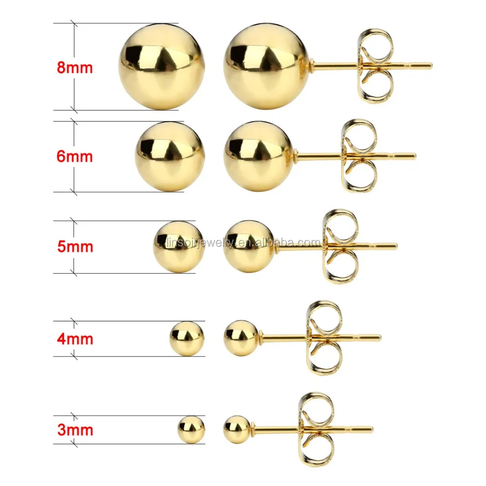 Ball Earring Size Chart
