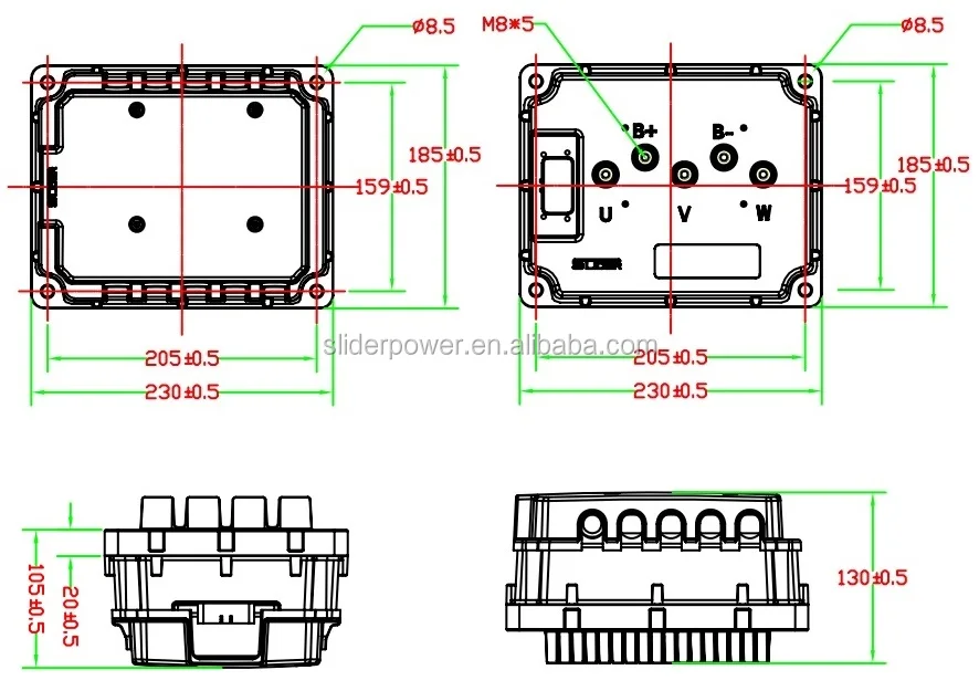 regenerative braking 96V 13KW AC motor controller for electric vehicle conversion kit