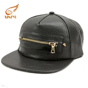 leather flat bill hats