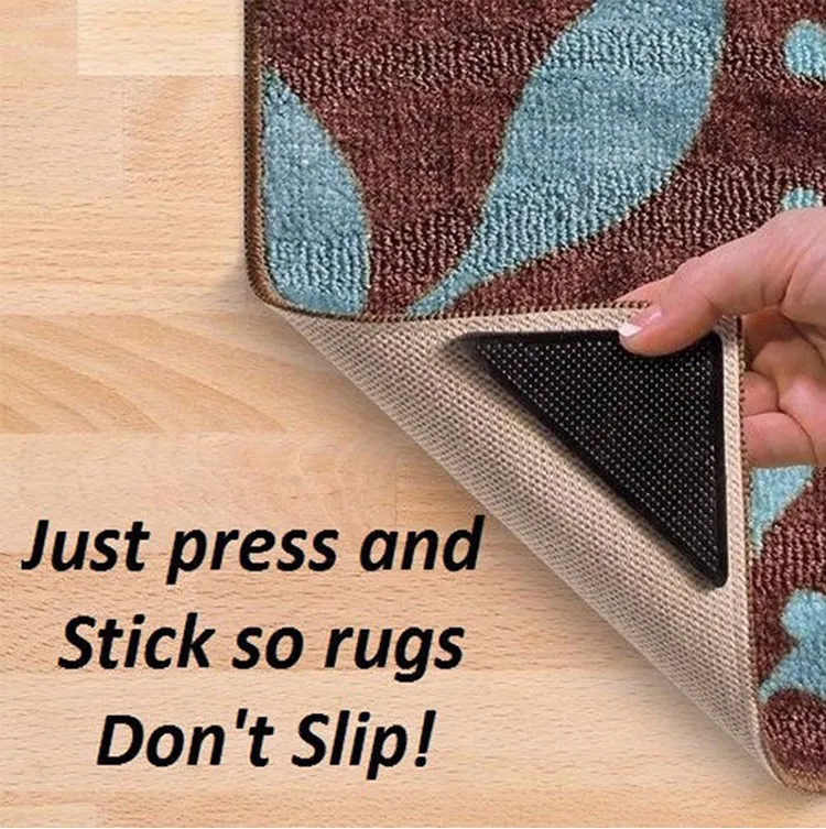 Reusable Anti Sliding Non Slip Rug Gripper For Carpet With Adhesive