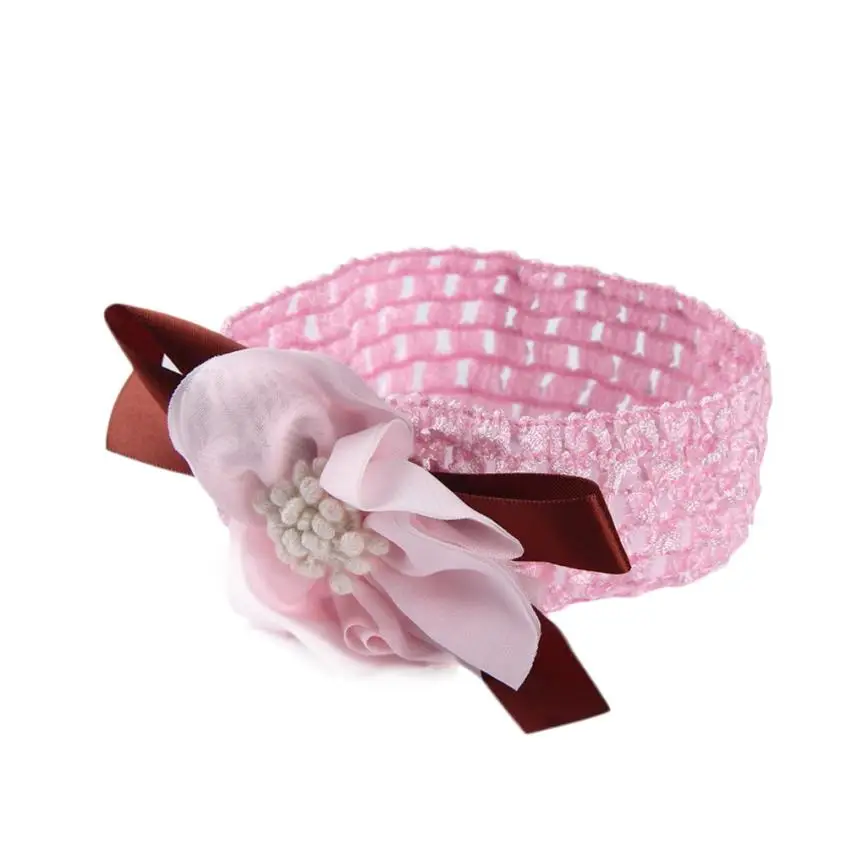 Stylish 1 pcs Lovely Girls Boys Baby Adjustable Headbands Cloth Flower Hair Accessories Infant Hair Band