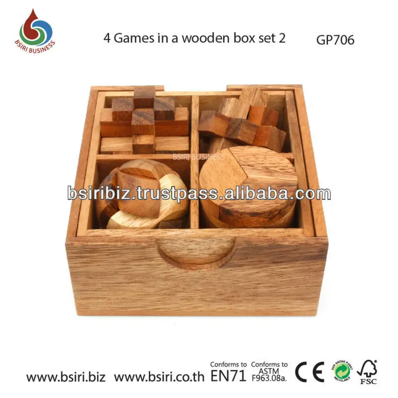 wooden puzzle set