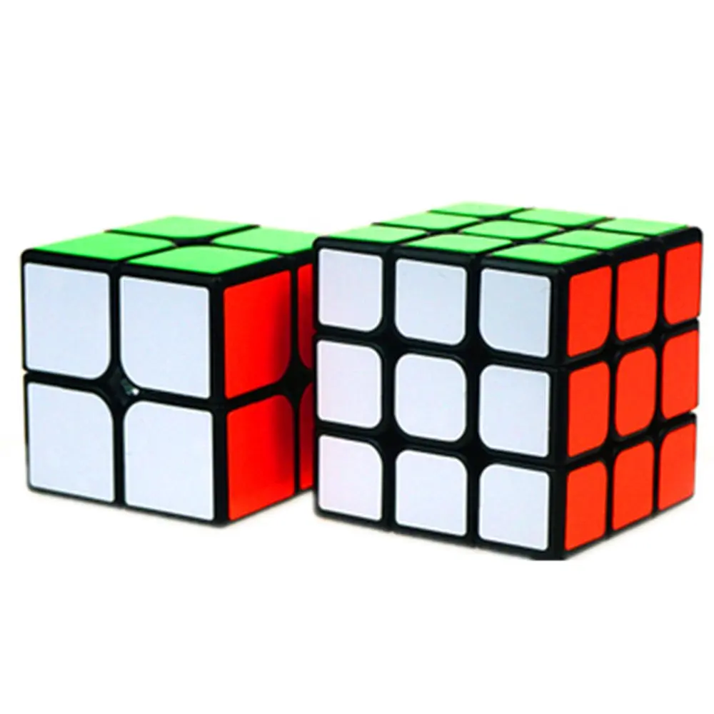 CuberSpeed Bundle MoFang JiaoShi 2x2, 3x3 Black Magic cube Moyu Cubing Classroom MF2S & MF3S Black Speed cube