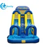 Playground Equipment Inflatable Water Slide , Jungle Inflatable Aqua Slide with Pool