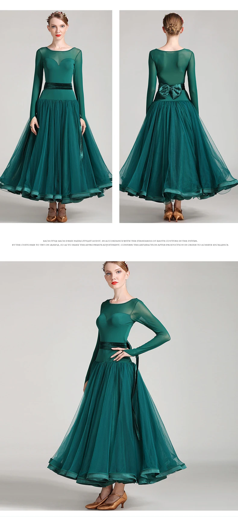 International Standard Ballroom Dance Dress  Lyrical Dance Costume Dress Women Long Ballroom Dancing Dress