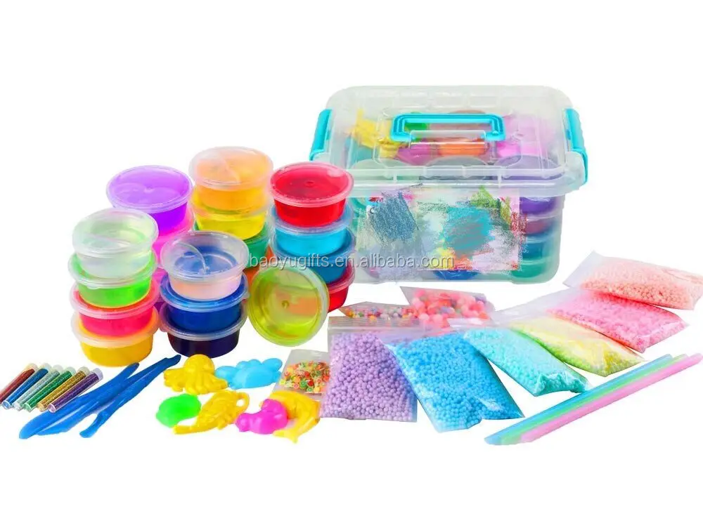 Crystal Diy Slime Kit Fluffy Slime Kit Ready-made In A Plastic 