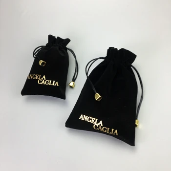 black velvet drawstring bag