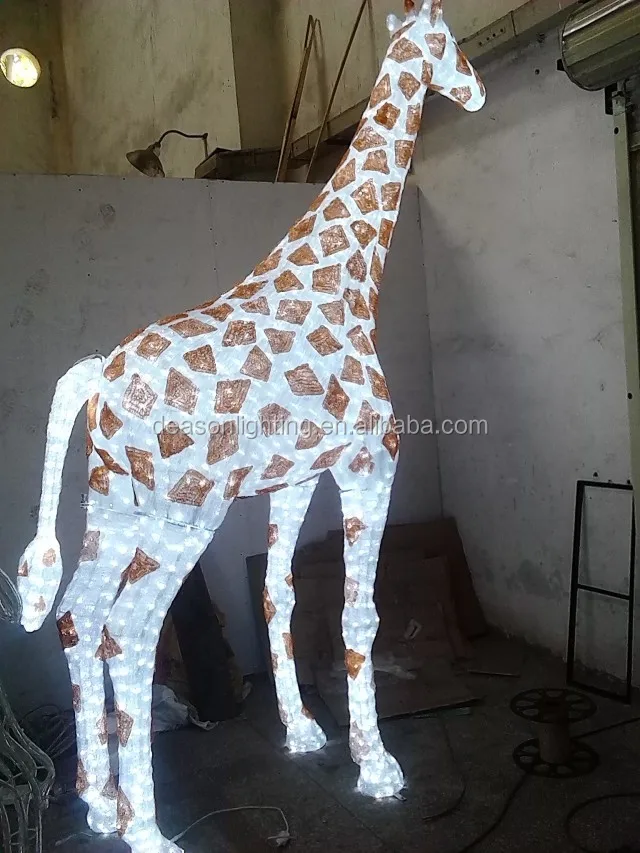 Outdoor Big Led Christmas Animal Giraffes Sculpture Motif Lights Buy