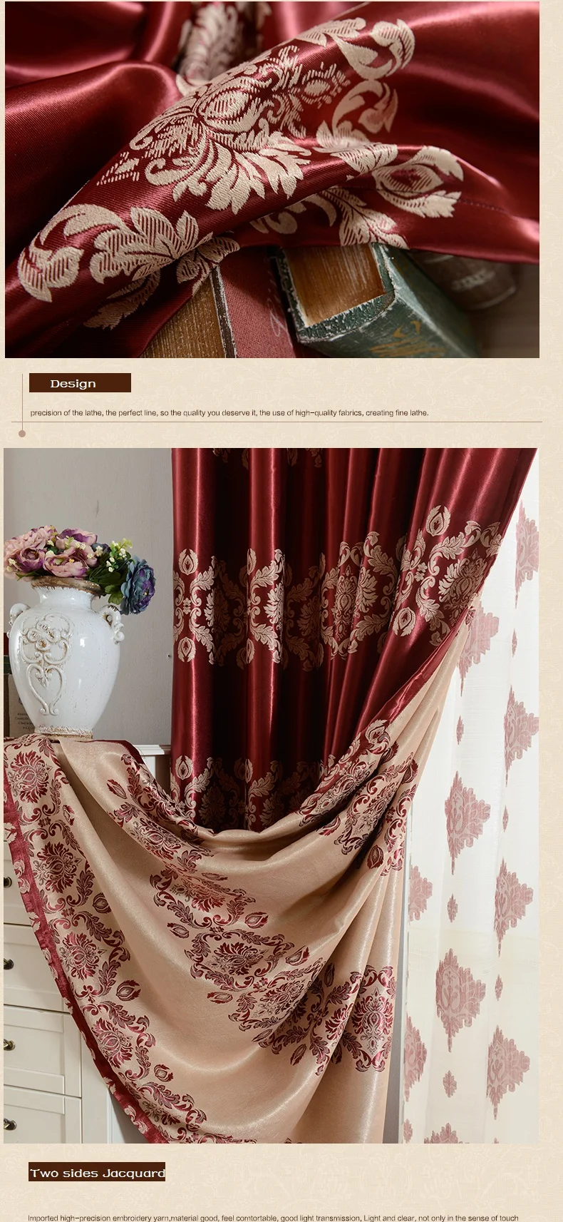 Jacquard Blackout Curtain Fabric,Window Jacquard Knitting Fabric,Jacquard Tapestry Fabric Buy