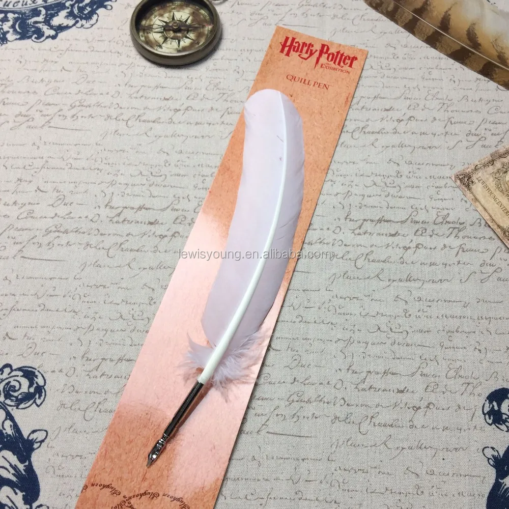 quill pen-white turkey feather-wedding guest gift calligraphy