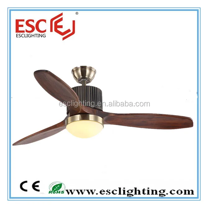 Wooden blade decorative energy saving ceiling fan with light