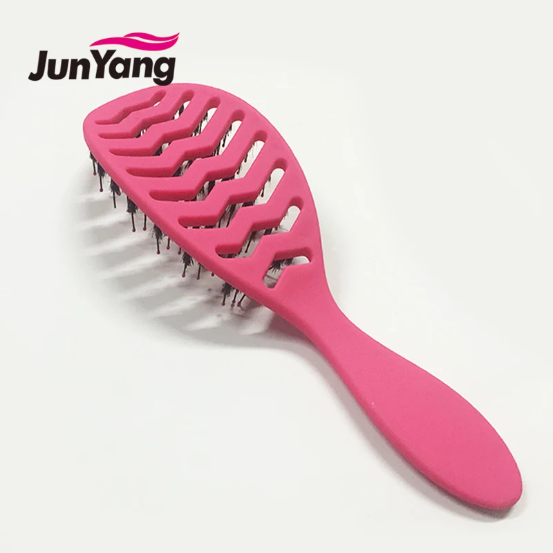2018 New Wholesale Detangling Wet Hair Plastic Vent Hair Brush Boar