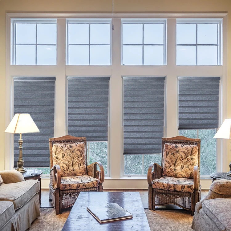 Modern interior blinds shade 100 polyester zebra window curtains