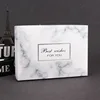 Reasonable price square custom logo printing marbling coated paper grey board gift shoe box with lid