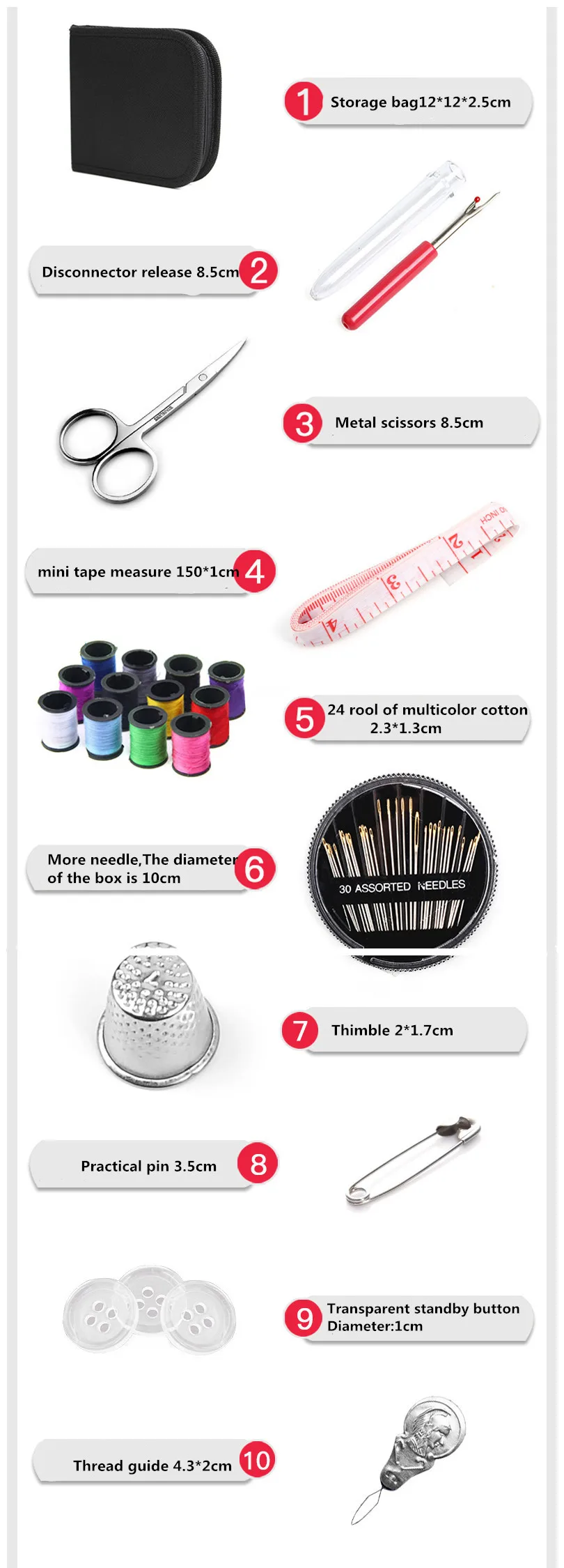 Travelsky Wholesale Sewing Kits Professional Mini Sewing Kit Box Set Or