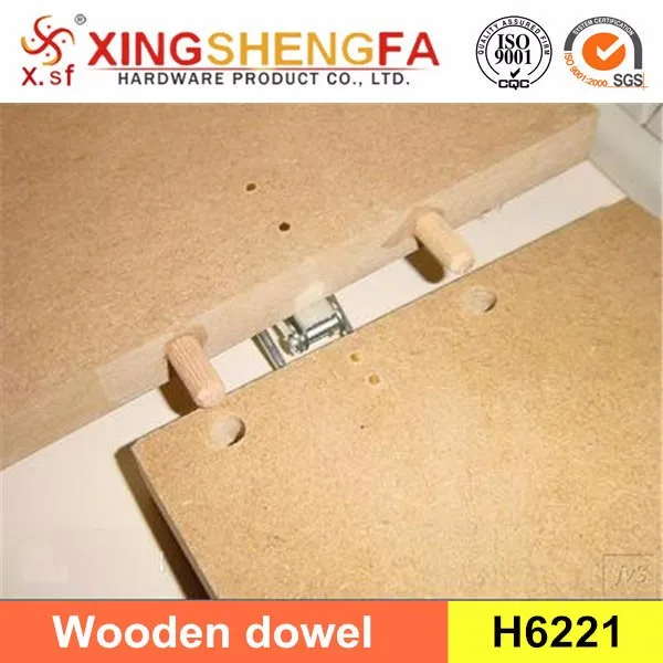 Household Furniture Hardware Kd Fitting Round Teak Solid Wooden Dowel