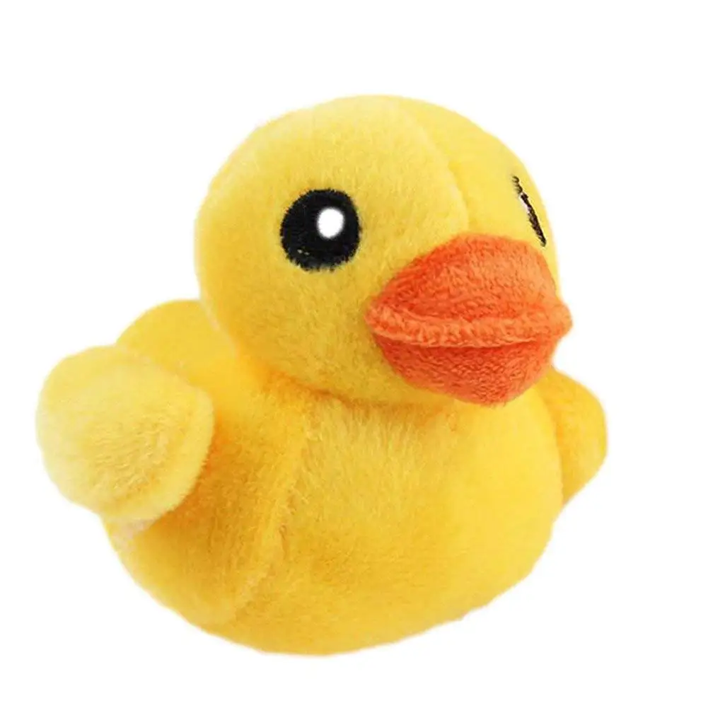 stuffed yellow duck dog toy