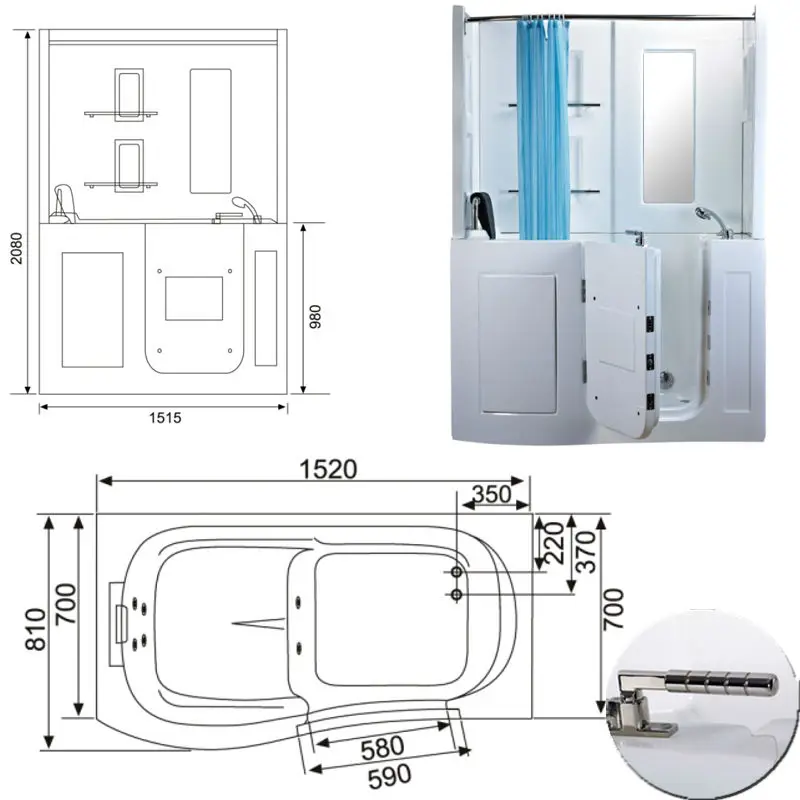 New Type Popular In Europe Walk In Bathtub China,Walk In Bath Tub Elder