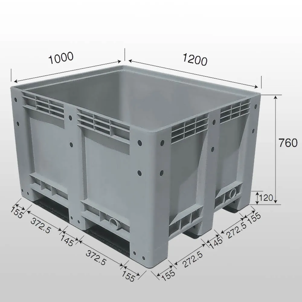 HUADING Cheap Bulk Container 1200*1000*760mm Pallet Storage Box ...