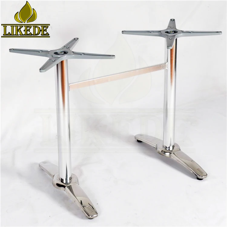 Hot Sale Low Price Double Legs Steel Pipe Table Base 304# Stainless Steel Table Frame