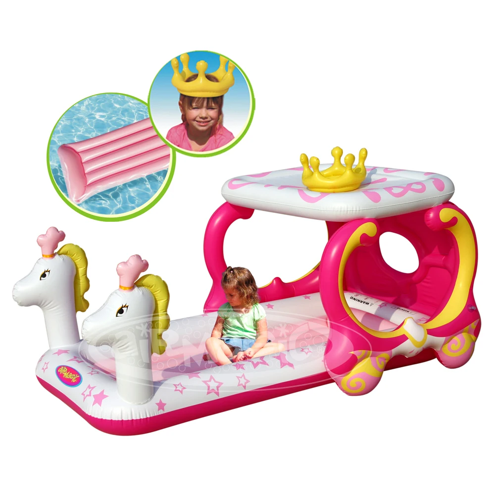 aiR MaGic Hot Sale -8201 Princess Carriage Design Pool,PVC Inflatable Carriage Toy
