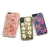 Luxury 24K Karat Magic Gold Sparkles Dry Real Flower Phone Case for iPhone X XS Max XR 7 8 Plus Custom Designs Mobile Back Cover