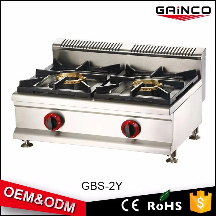 Asia Restaurant Kitchen Equipment 2 Burner Royal Gas Stove Hot Kitchen