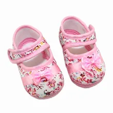 Baby Girls First Walkers Shoes Flowers Bow Toddler Newborn Baby Soft Sole Shoes For 3 12