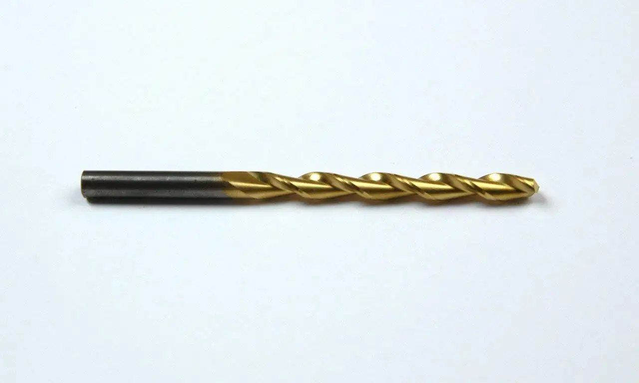 Uncoated Chicago Latrobe 120DH Series High-Speed Steel Long Length Drill Bit Round Shank with Tang Parabolic Flute Finish Bright 135 Degree Spilt Point Pack of 12 Size #15